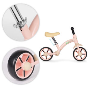 Balansinis dviratis vaikams, EVA ratai, reguliuojama sėdynė, rožinis, ECOTOYS - Image 6