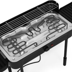 Elektrinis grilis 3-in-1, pastatomas ir stalinis grilis, kepimo plokštė, riebalų surinkimo padėklas, termostatas, MultiGarden - Image 6