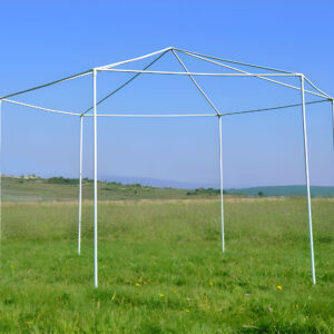 Sodo prekybinė palapinė pavėsinė 2x2x2 m su langais, pilka, MultiGarden - Image 6