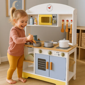 Vaikiška virtuvėlė, orkaitė, skalbimo mašina, mikrobangų krosnelė, 12 priedų ECOTOYS - Image 6