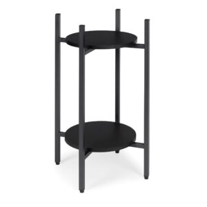 Pastatomas gėlių stovas dekoracijoms, 2 pakopų, juodas, ModernHome - Image 6