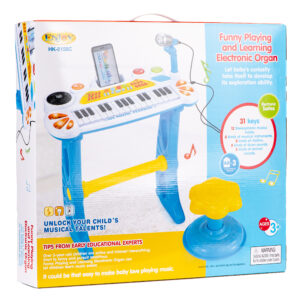Klaviatūra vargonai pianinas su mikrofonu MP3 mėlynas - Image 6