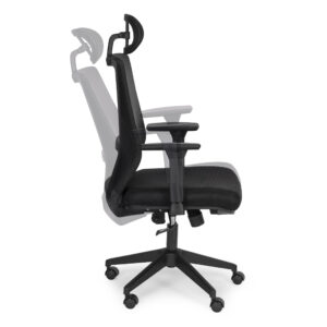 Ergonomiškas pasukamas biuro kėdė, reguliuojamo aukščio, juoda, ModernHome - Image 6
