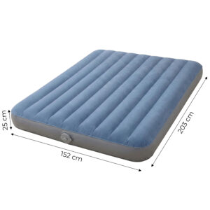 Dvigubas pripučiamas čiužinys 203x152x25 cm su integruota elektrine pompa INTEX 64189 - Image 6