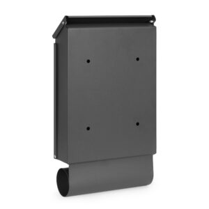 Ant sienos montuojama pašto dėžutė su laikraščiu dėtuve, cinkuoto plieno, antracito spalvos, ModernHome - Image 6