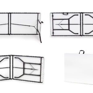 Kateringas stalas 180 cm, sulankstomas į lagaminą, baltas, MultiGarden - Image 6