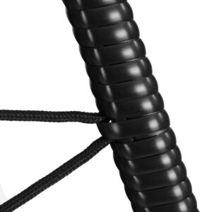 Laisvai pastatoma pakabinama kiaušinio formos kėdė, sodo sūpynės iki 120 kg su pagalvėlėmis, juoda, MultiGarden - Image 6