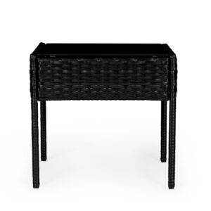 Technorattano sodo baldų komplektas: 2 kėdės ir stalas, juodas, MultiGarden - Image 6