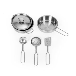 Medinė vaikiška virtuvėlė su orkaite ir maisto gaminimo priedais, balta, ECOTOYS - Image 6