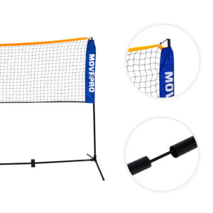 Universalus 305x140 cm 3-in-1 reguliuojamas tinklas badmintonui, tinkliniui ir tenisui su krepšiu, MOVEPRO - Image 6