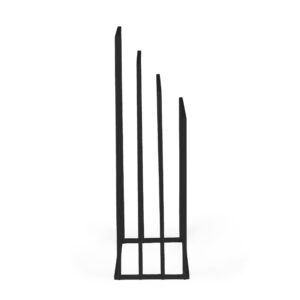 Metalinis pastatomas rankšluosčių stovas su 4 laikikliais, juodas, ModernHome - Image 6