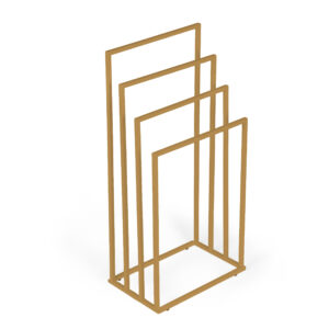 Metalinis pastatomas rankšluosčių stovas su 4 laikikliais, auksinis, ModernHome - Image 6