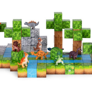 Magnetinių konstruktorių rinkinys vaikams 142 dalių kaladėlės dinozaurai - Image 6