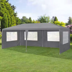 Sodo komercinė pavėsinė-palapinė, 3x6 m, 6 sienos, pilka, MultiGarden - Image 6