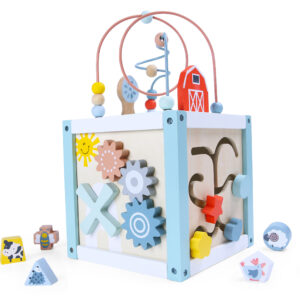 Medinis edukacinis kubas-rūšiuoklis + kaladėlės ECOTOYS - Image 6