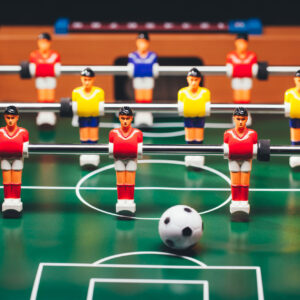 Stalo futbolas 69x35 cm medinis stalo futbolo žaidimas, ECOTOYS - Image 6