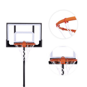 Laisvai pastatomas reguliuojamas krepšinio stovas iki 210 cm su lenta ir lanku MOVEPRO - Image 6