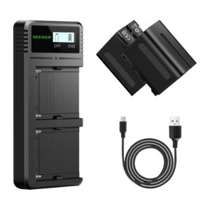 NEEWER 2-Pack Battery Set with Charger - Image 2