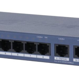 Switch|DAHUA|DH-CS4010-8ET2GT-60|Switch layer L2|8xRJ-45 ports|RJ-45 Ports Type Fast Ethernet (10/100)|2xGigabit Ethernet (copper) ports quantity|8xPower over Ethernet (PoE) ports quantity|Total Power over Ethernet (PoE) budget 60 W|CS4010-8ET2GT-60