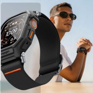 SPIGEN LITE FIT PRO IR GRŪDINTAS STIKLAS APPLE WATCH ULTRA 1 / 2 / 3 (49 MM) MATINĖ JUODA - Image 6