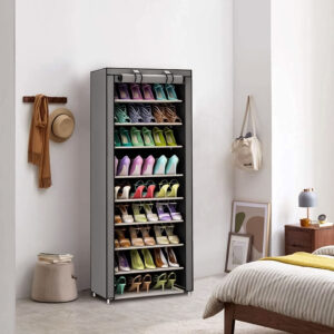 Tekstinė drabužių spinta su lentynomis drabužiams ir batams ModernHome - Image 7