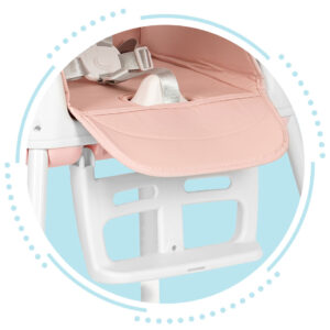 Sulankstoma vaikiška maitinimo kėdutė 3-in-1, rožinė, ECOTOYS - Image 7