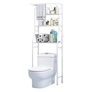 Aukšta vonios kambario WC lentyna virš klozeto, 3 pakopų, aliuminio rėmas - Image 7