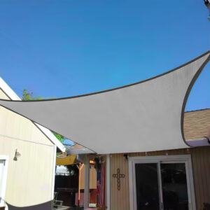 Kvadratinis tentas nuo saulės, 5x5 m, vandeniui atsparus stogelis, pilkas, MultiGarden - Image 7