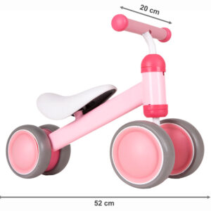 Balansinis dviratis, treniruoklis, mini dviratis vaikams, rožinis ECOTOYS - Image 7