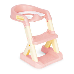 Vaikiška tualeto sėdynė su laipteliais, rožinė, ECOTOYS - Image 7