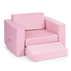 Vaikiškas modulinis fotelis „pasidaryk pats“, 8 minkštos pagalvėlės, sulankstomas – rožinis ECOTOYS - Image 7