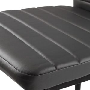 4 kėdžių komplektas svetainei ir valgomajam iš eko odos, ergonomiškas atlošas, pilkos spalvos - Image 7
