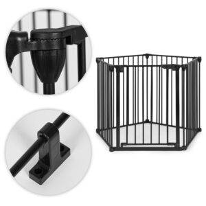 Apsauginiai varteliai vaikams ir naminiams gyvūnams, 5 segmentai, 60 cm, metaliniai, juodi, ECOTOYS - Image 7