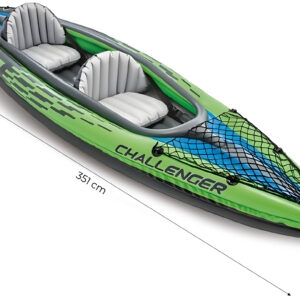 Pripučiamas baidarė Challenger K2, skirta 2 asmenims, su irklais, pompa, krepšiu, INTEX 68306 - Image 7