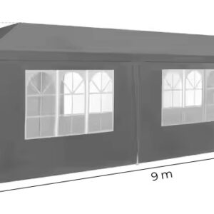 Komercinė sodo paviljono palapinė, 3x9 m, 8 sienelės, pilka, MultiGarden - Image 7