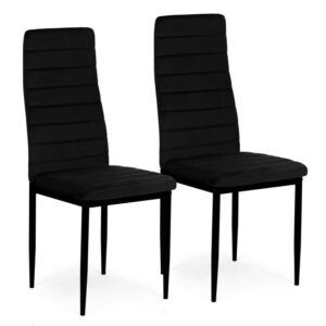 Kėdės su profiliuotu atlošu – JUODAS AKSOMAS – 4 vnt. komplektas - Image 7