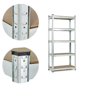Sandėliavimo lentyna 180x90x40 cm, cinkuotas plienas, 5 lentynos, 875 kg talpa ModernHome - Image 7