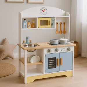 Vaikiška virtuvėlė, orkaitė, skalbimo mašina, mikrobangų krosnelė, 12 priedų ECOTOYS - Image 7