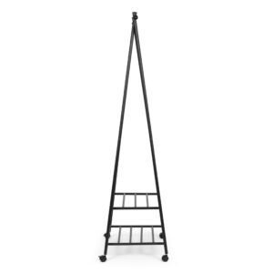 Pastatoma drabužių kabykla su 2 lentynomis drabužiams ir batams – ModernHome - Image 7