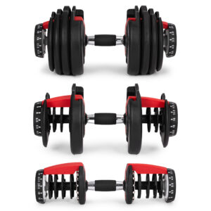Reguliuojamas ketaus hantelis su stovu 2.5-24 kg, MOVEPRO - Image 7