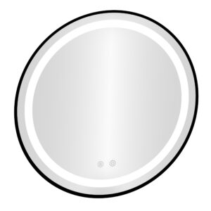 Apvalus LED vonios veidrodis, montuojamas ant sienos, 60 cm, 3 spalvų, jutiklinis jungiklis, ryškumo reguliavimas, ModernHome - Image 7