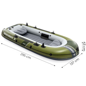 Pripučiama valtis Seahawk 3, 3 vietų, su pompa ir 2 irklais, INTEX 66333 - Image 7