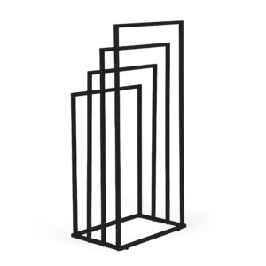 Metalinis pastatomas rankšluosčių stovas su 4 laikikliais, juodas, ModernHome - Image 7