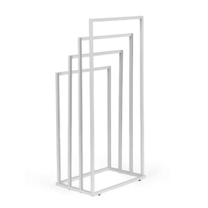 Metalinis pastatomas rankšluosčių stovas su 4 laikikliais, baltas, ModernHome - Image 7