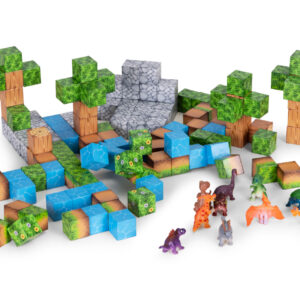 Magnetinių konstruktorių rinkinys vaikams 142 dalių kaladėlės dinozaurai - Image 7