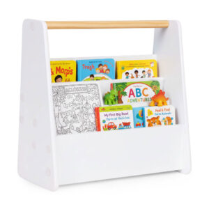 Montessori vaikiška knygų lentyna, 3 aukštų knygų stovas-organizeris, balta ECOTOYS - Image 7