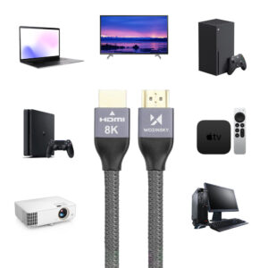 Wozinsky HDMI 2.1 Cable 8K 60 Hz 48 Gbps / 4K 120 Hz / 2K 144 Hz 2 m Silver (WHDMI-20) - Image 5