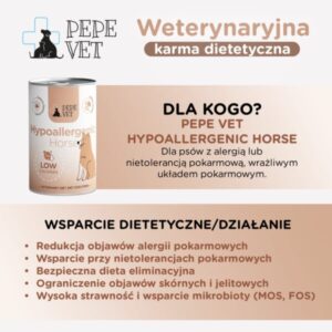 PAKA ZWIERZAKA Pepe Vet Hypoallergenic Horse - drėgnas ėdalas šunims - 400g - Image 2