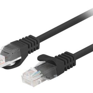 Lanberg PCU6-20CC-0200-BK tinklo kabelis Juoda 2 m Cat6 U/UTP (UTP)