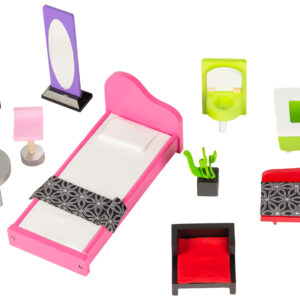 Didelis medinis lėlių namelis su liftu - Malibu Residence ECOTOYS - Image 8